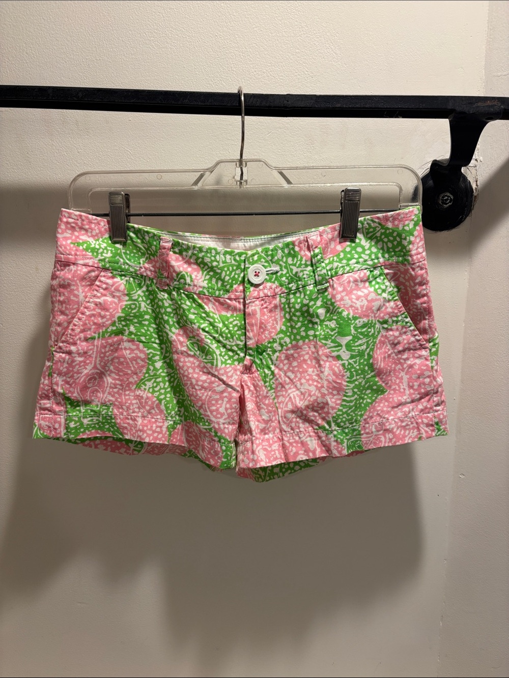Lilly Pulitzer Pink and Green Print Walsh Shorts